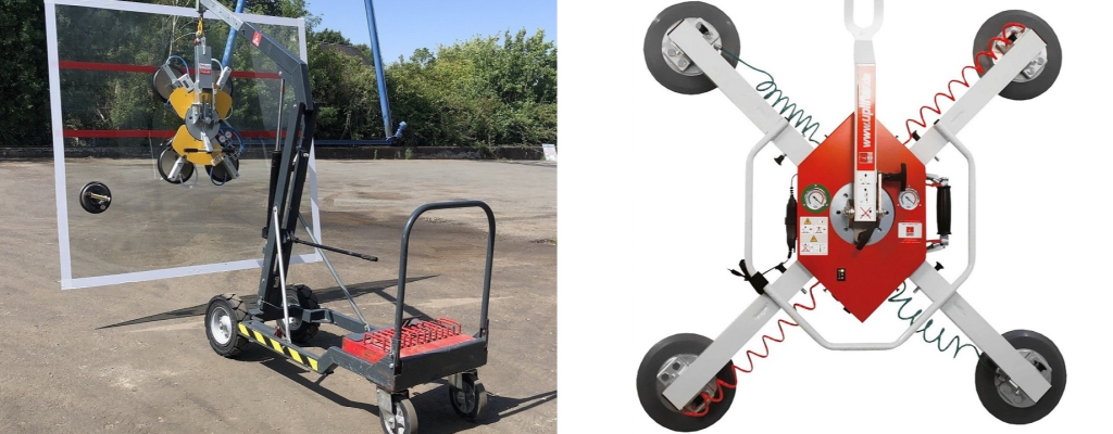 CHARIOT DE POSE DE TRANSPORT DE VITRAGES 