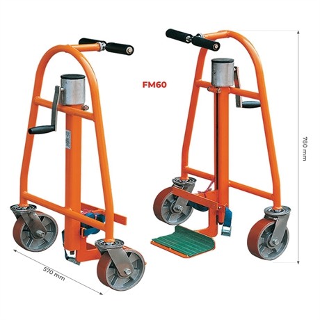 DIABLE JUMELÉ LÈVE CHARGE. DE 600KG A 1800KG