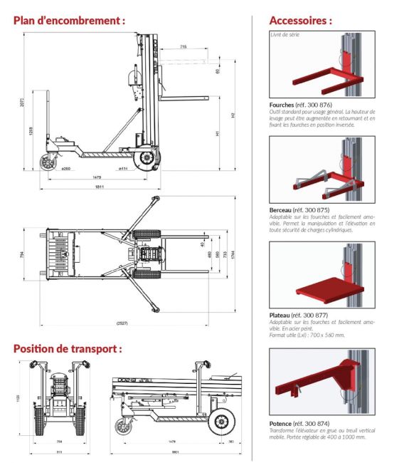ÉLÉVATEUR INVERSÉ TÉLESCOPIQUE EI200 ÉLÉVATEUR INVERSÉ TÉLESCOPIQUE EI200