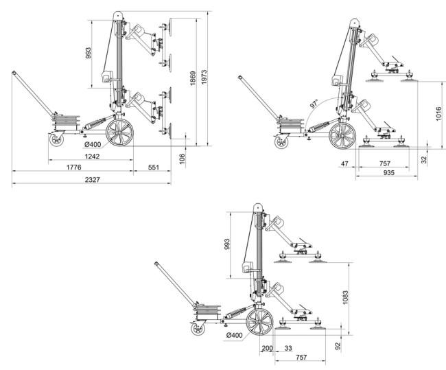 CHARIOT DE POSE DE CARRELAGE UPT250. 