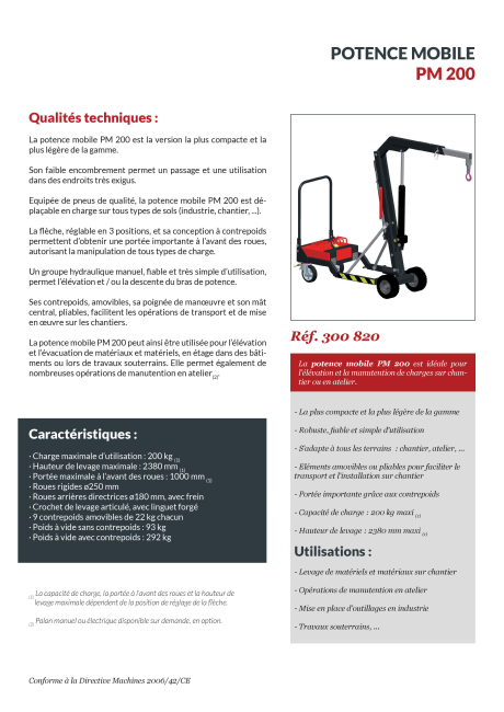 CHARIOT DE POSE DE VITRAGE PM200 CHARIOT DE POSE DE VITRAGE PM200