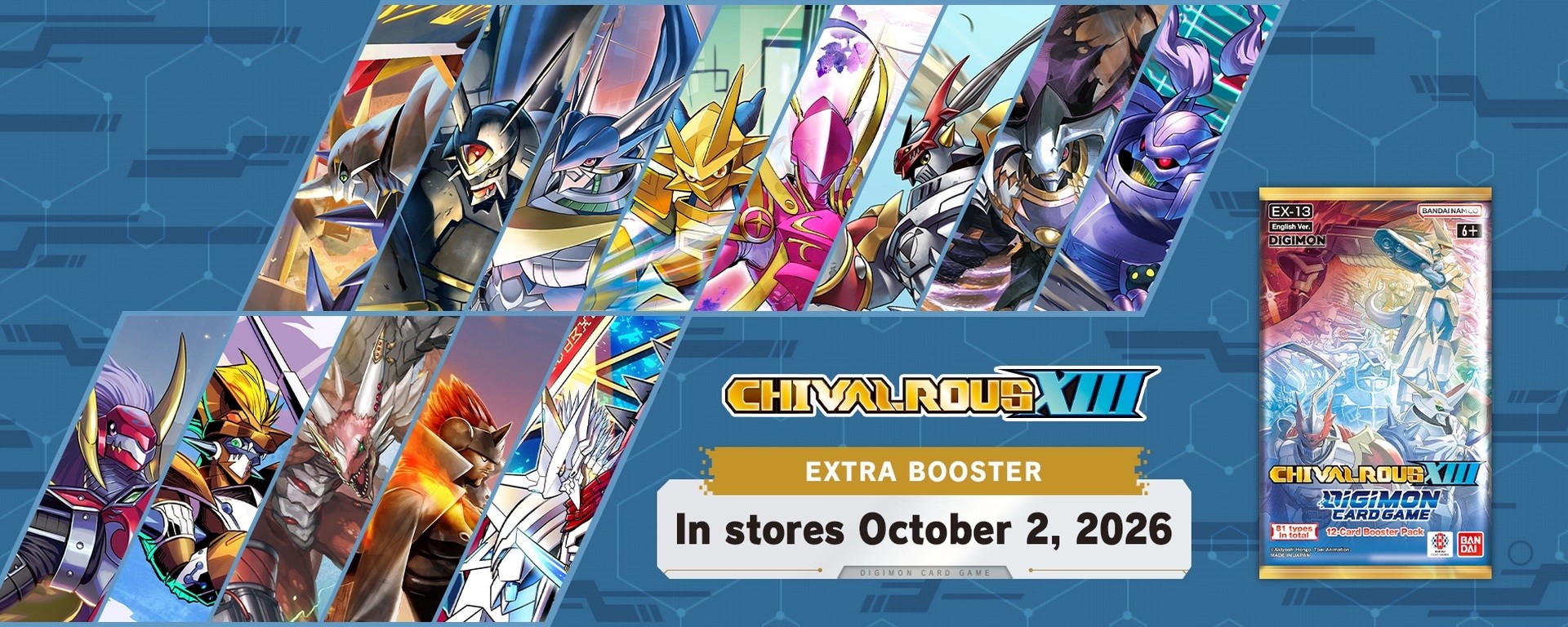 Extension officielle Digimon Card Game Chivalrous XIII EX-13, classement des cartes les plus chères au 15 octobre 2026