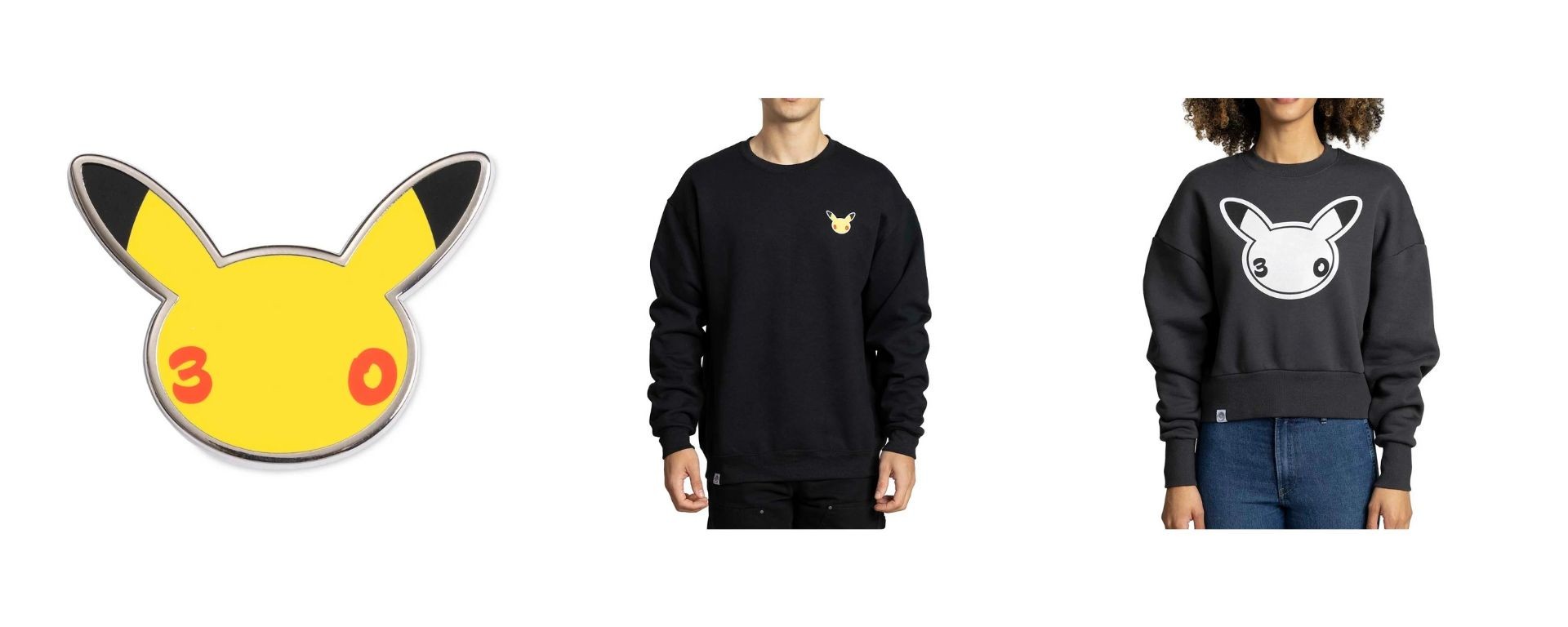 Écusson Pikachu 30e anniversaire Pokémon avec logo officiel jaune et rouge