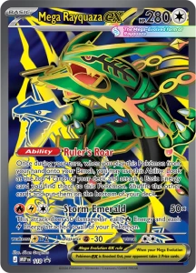 Mega Rayquaza ex · promo MEP118 · visuel officiel anglais