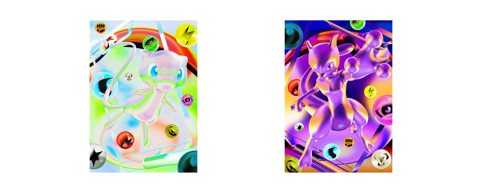 Mew et Mewtwo visuel officiel teaser Pokémon TCG 30e anniversaire 2026 effet opalescent