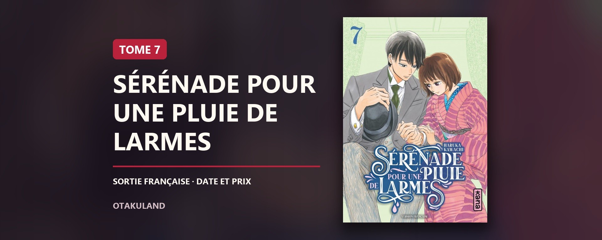 Couverture française de Sérénade pour une pluie de larmes, tome 7