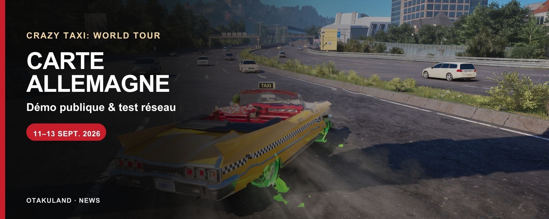 Crazy Taxi: World Tour — carte Allemagne et test réseau de septembre 2026