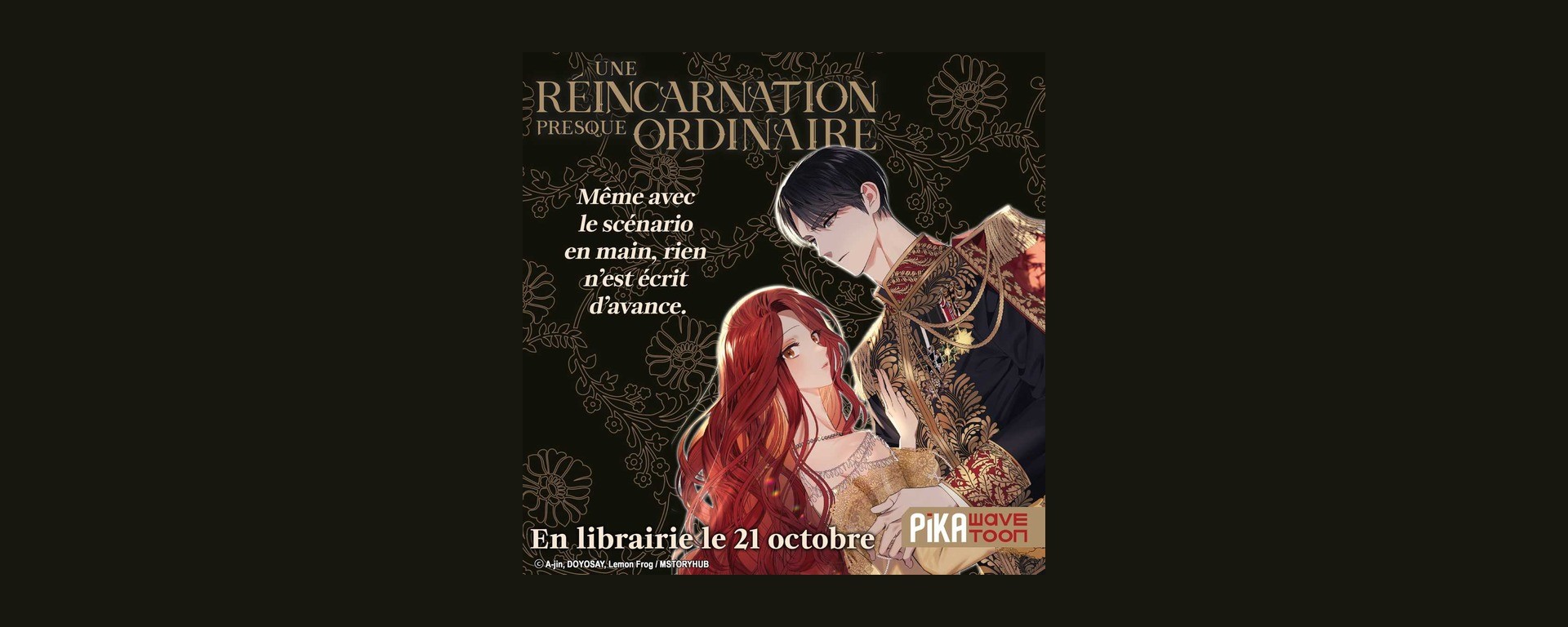 Bannière officielle Pika montrant Edith et Killian, avec la date de sortie française du 21 octobre 2026