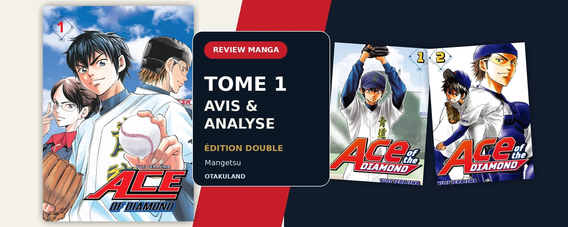Ace of Diamond tome 1 Mangetsu avec les deux volumes d’origine