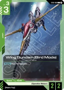 Carte officielle Gundam Card Game ST02-002, First Contact