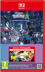 Visuel officiel français du pack physique Légendes Pokémon Z-A Nintendo Switch 2 Edition + Méga-Dimension