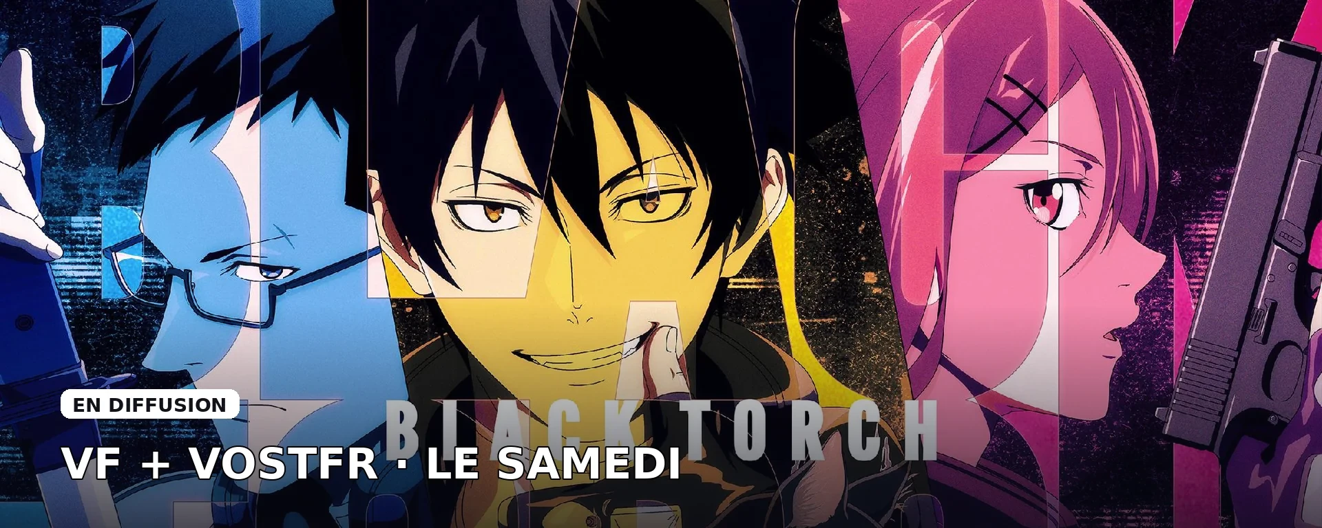 BLACK TORCH anime en diffusion avec Jiro, Rago et leurs alliés