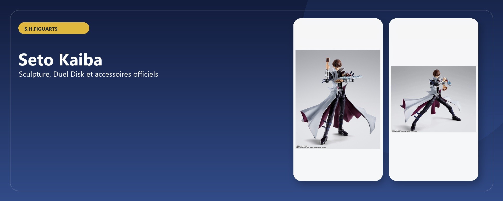S.H.Figuarts Seto Kaiba avec Duel Disk et Dragon Blanc aux Yeux Bleus
