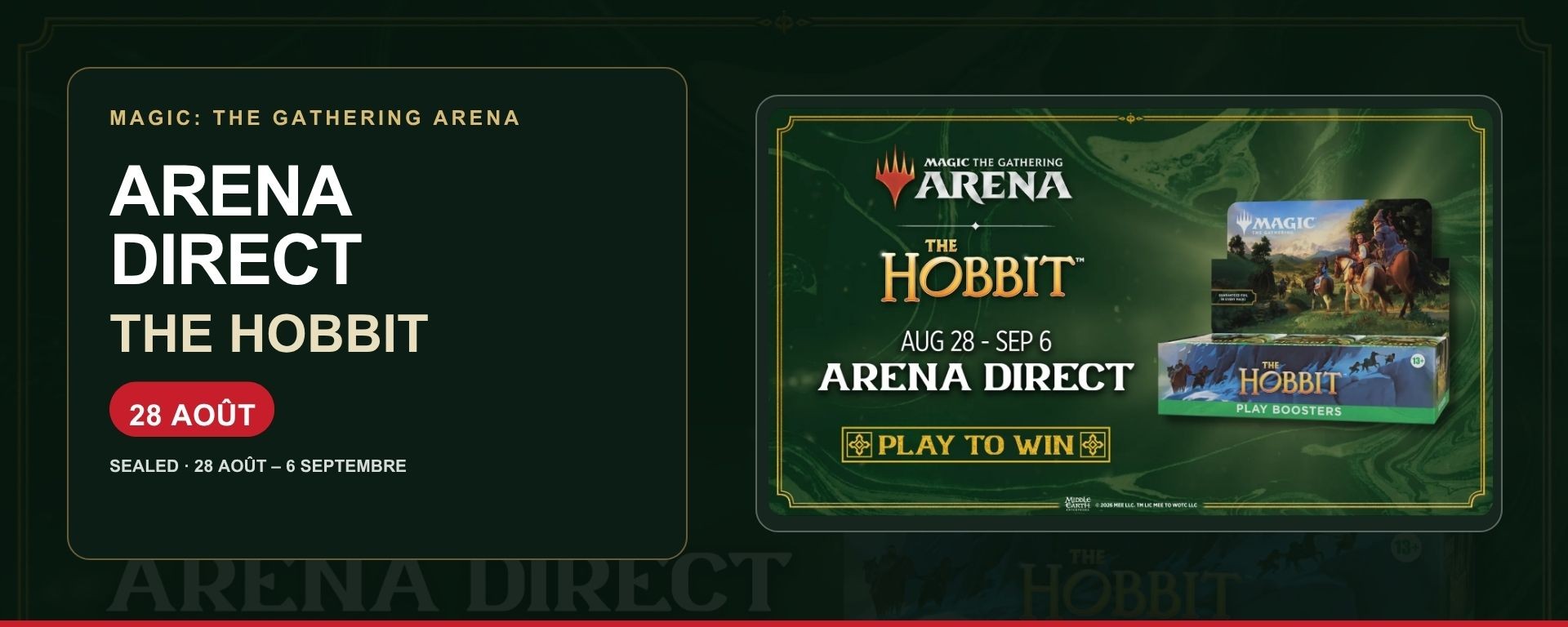 Magic Arena Direct The Hobbit du 28 août 2026