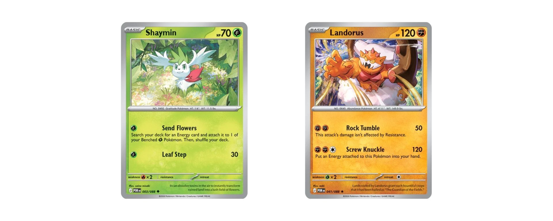 Cartes Pokémon Shaymin et Darumacho révélées – extension Perfect Order JCC Pokémon