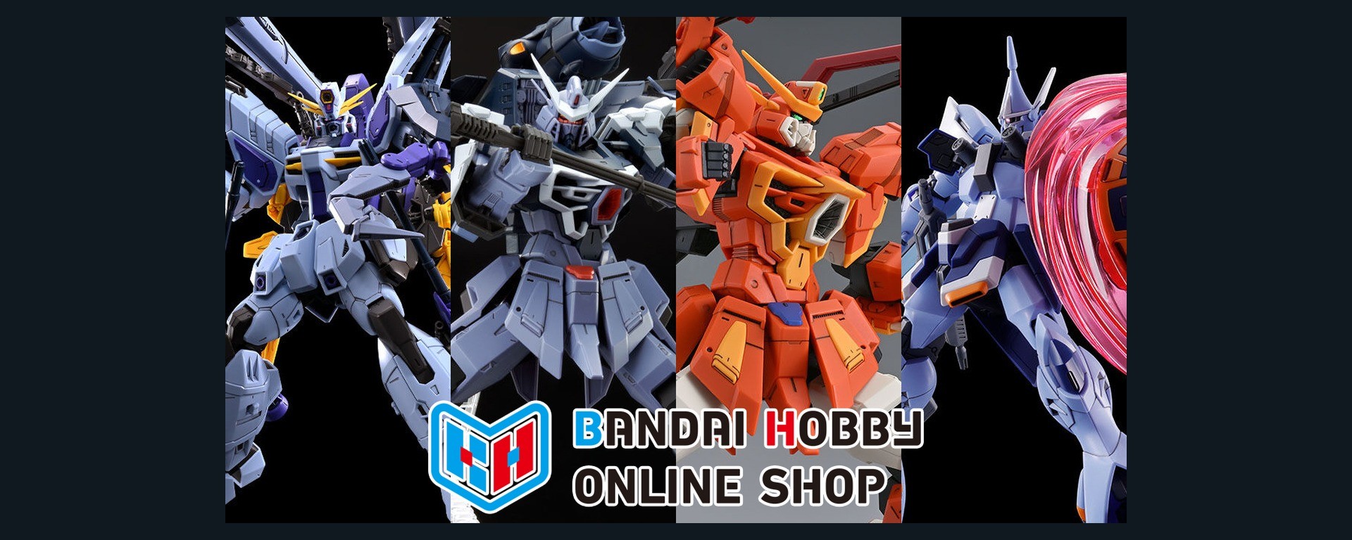Visuel promotionnel Bandai Hobby d’une sélection de rééditions Gunpla; collage illustratif, modèles montrés non attribués individuellement aux onze références.