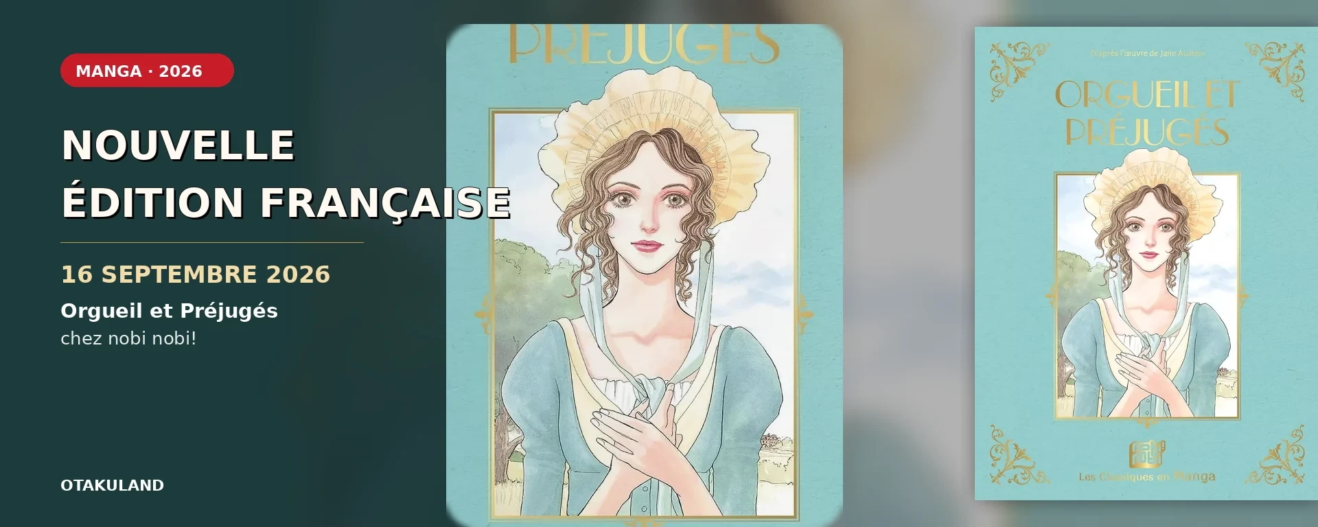 Orgueil et Préjugés en manga chez nobi nobi, sortie française 2026