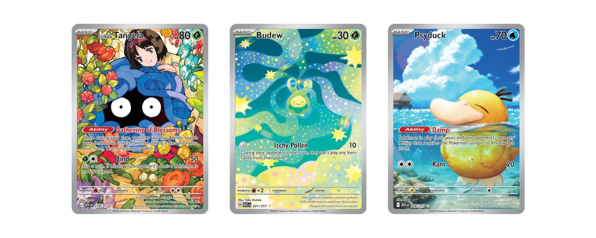 Cartes Illustration Rare du set Pokémon Ascended Heroes