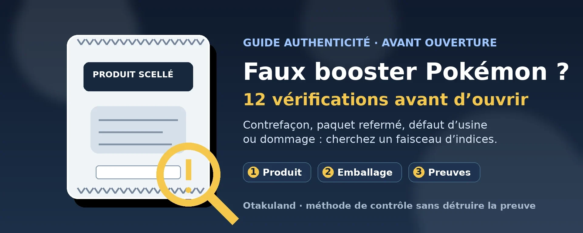 Faux booster Pokémon : 12 vérifications avant ouverture