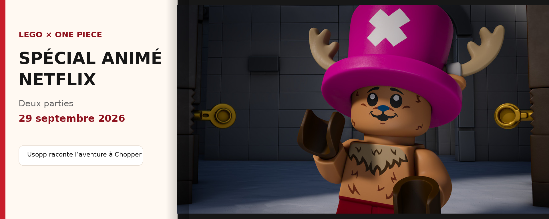 LEGO ONE PIECE — spécial animé Netflix du 29 septembre 2026
