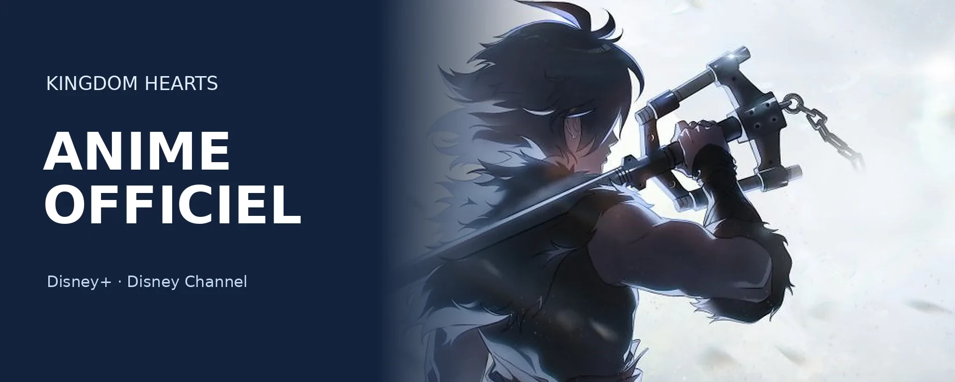 Key art officiel de la série animée Kingdom Hearts annoncée pour Disney+ et Disney Channel