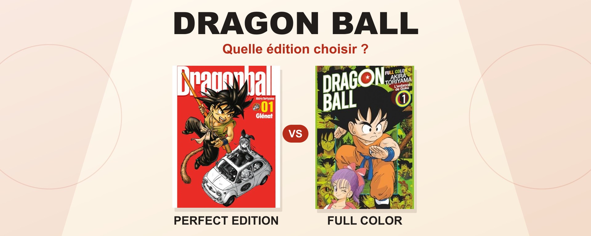 Dragon Ball Perfect Edition et Full Color, couvertures françaises des tomes 1