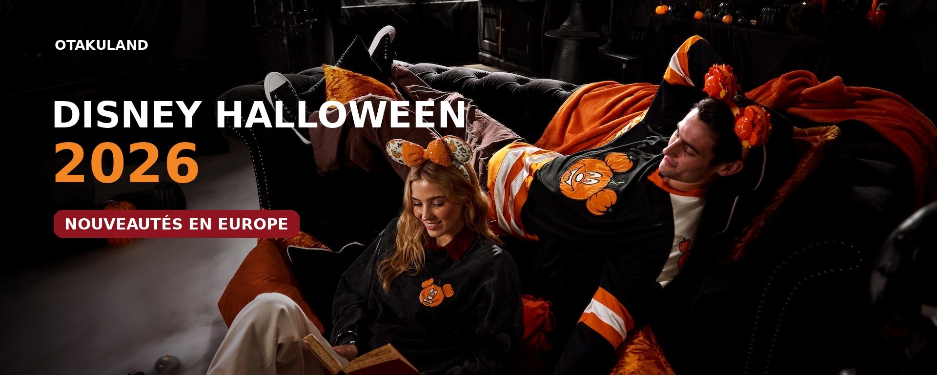 Disney Halloween 2026 en Europe avec vêtements et oreilles Mickey citrouille de la collection Halloween