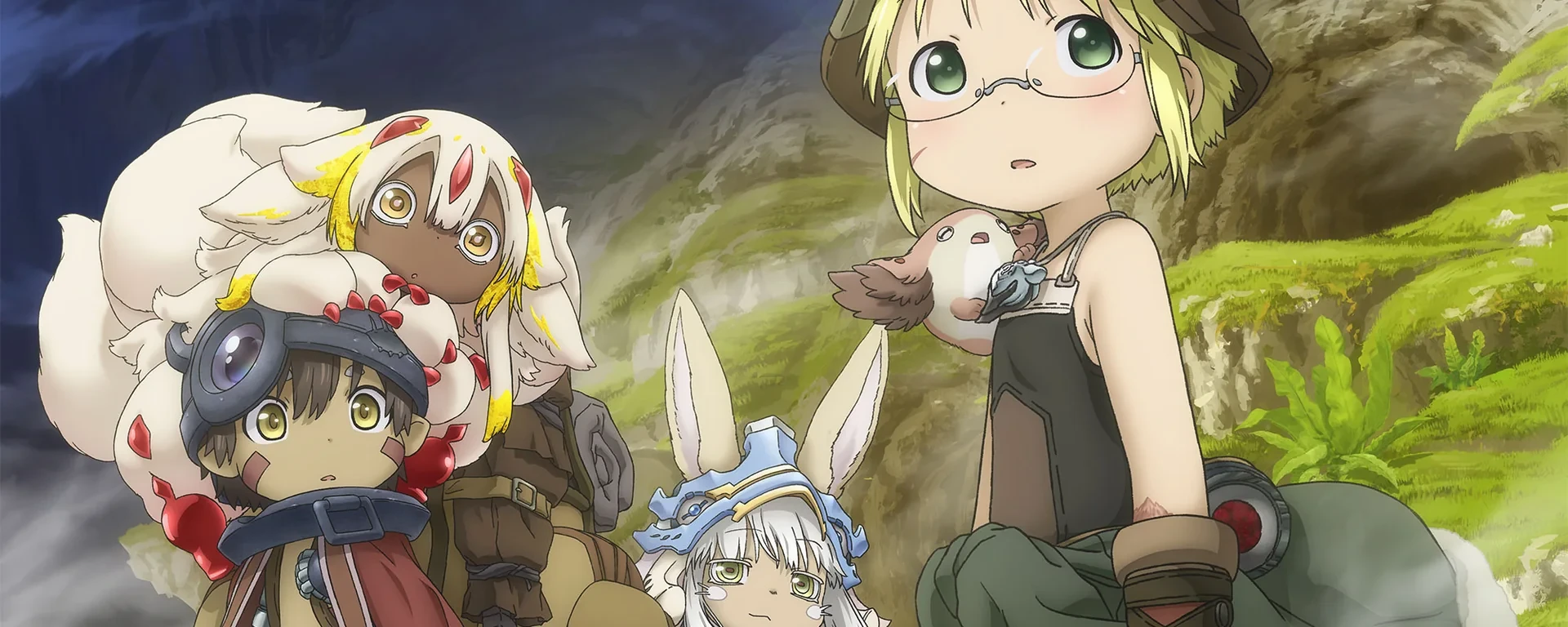 Riko, Reg, Nanachi et Faputa dans le visuel officiel de Made in Abyss: Mezameru Shinpi