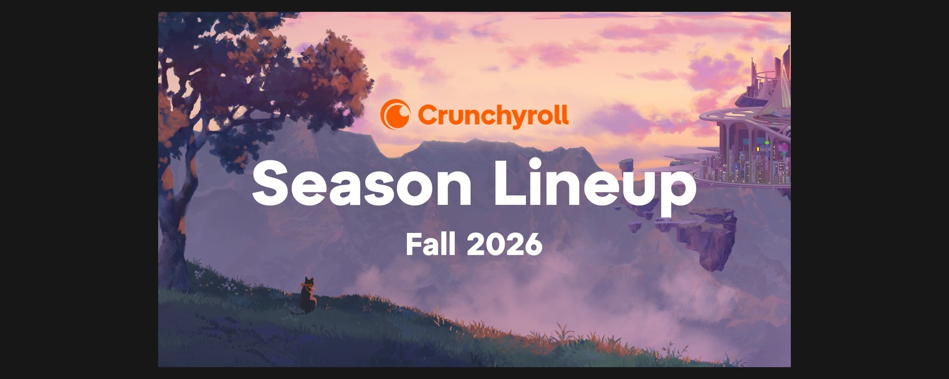 Bannière officielle du programme anime Crunchyroll Fall 2026