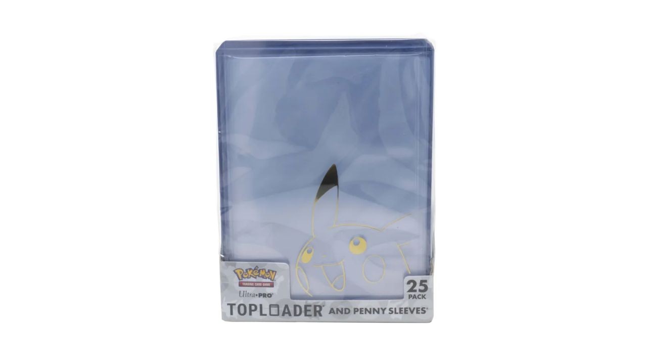 Pack de 25 toploaders Pokémon Pikachu Ultra Pro avec penny sleeves