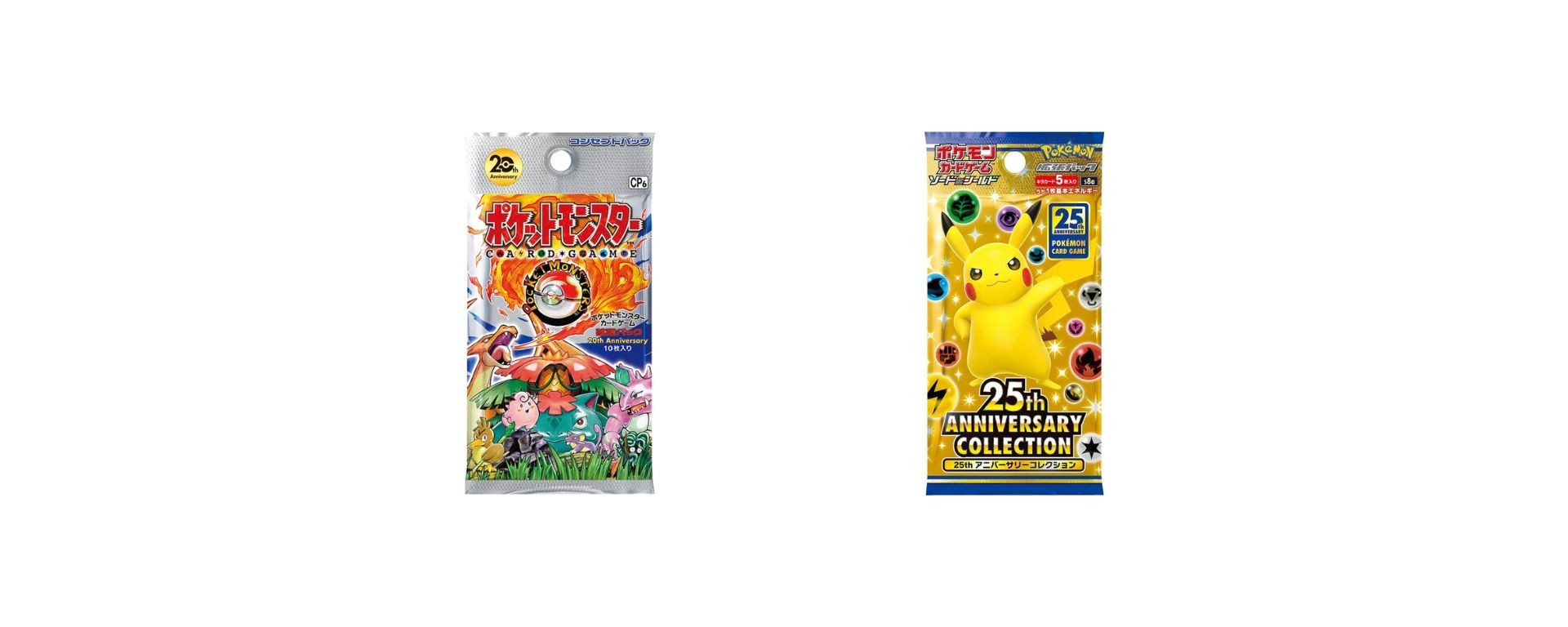 Boosters japonais 20th Anniversary 2016 et 25th Anniversary Collection 2021 du Pokémon TCG