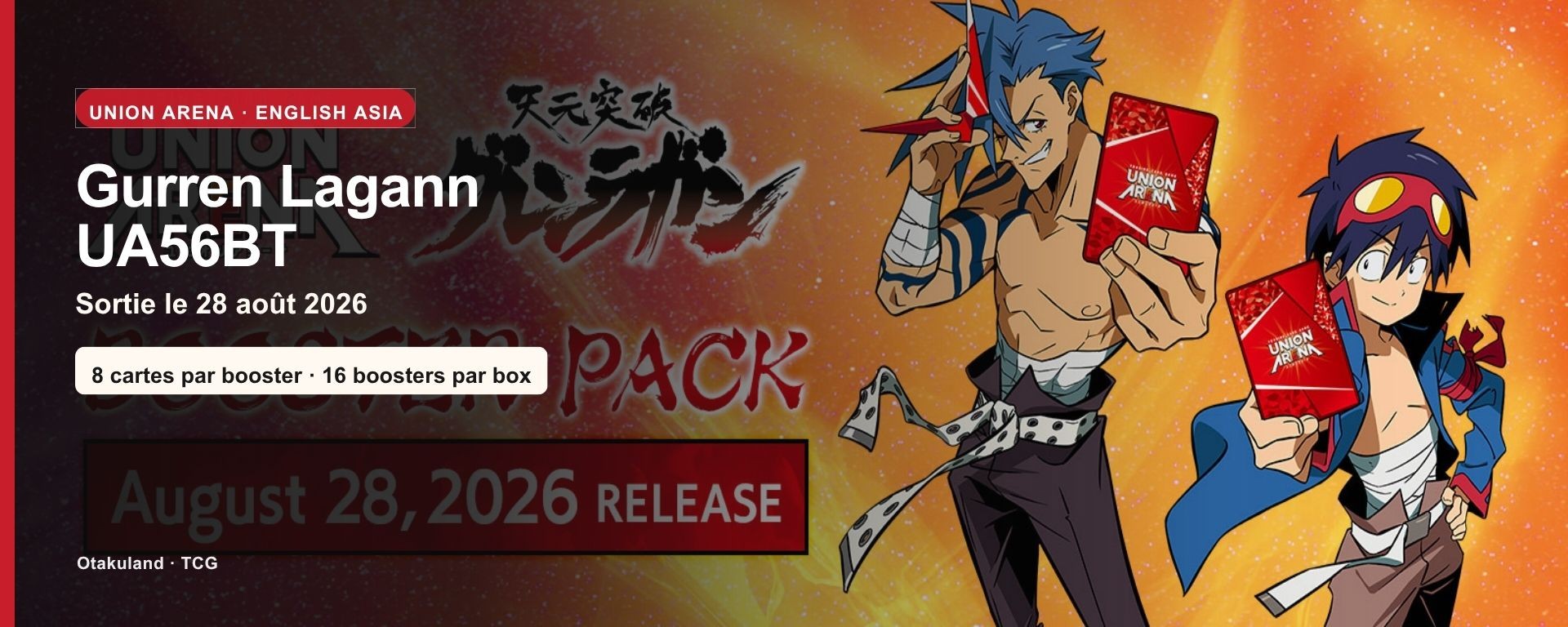 Union Arena Gurren Lagann UA56BT — sortie le 28 août 2026