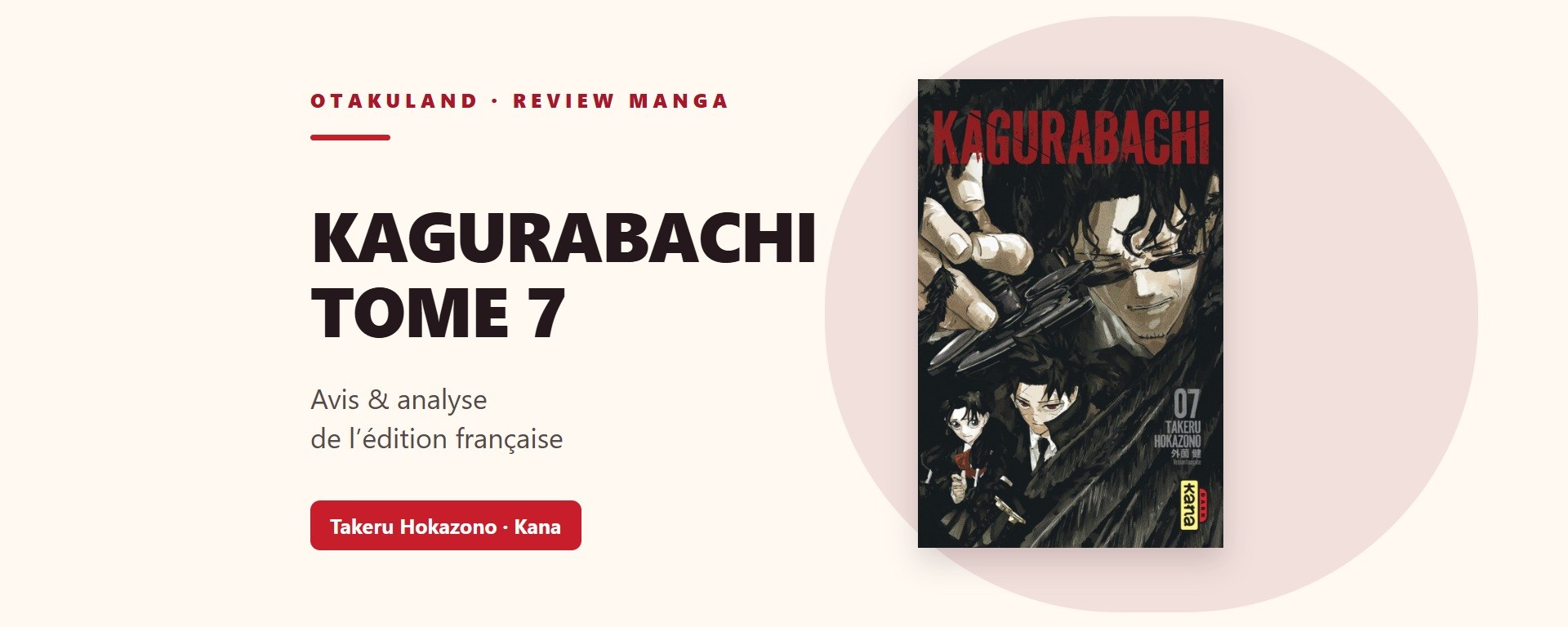 Couverture de la review Kagurabachi tome 7, édition française Kana