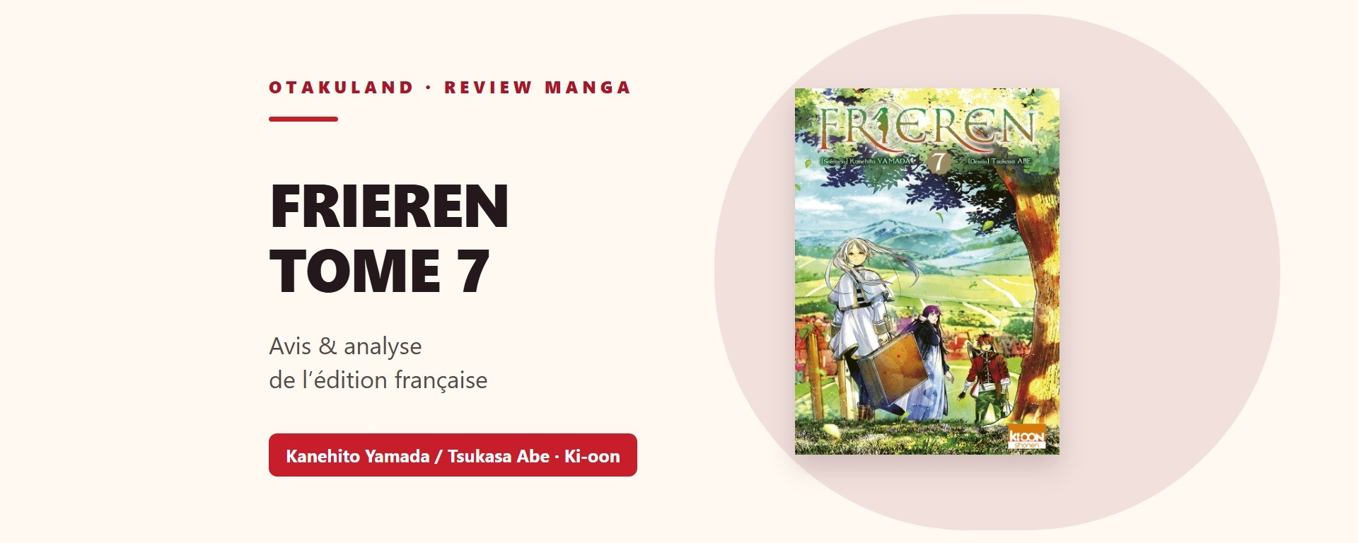 Couverture française du manga Frieren, tome 7