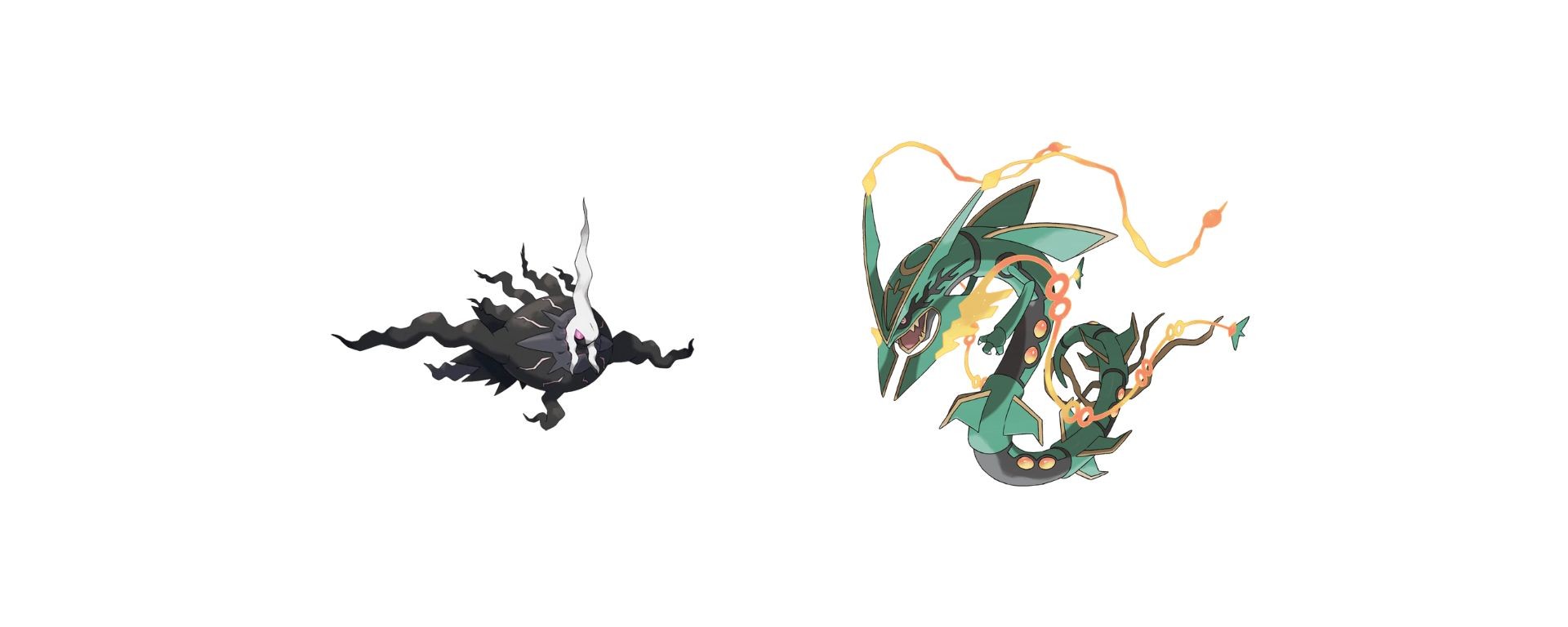 Splash art de Mega Darkrai et Mega Rayquaza annonçant les sets Abyss Eye et Storm Emeralda Pokémon TCG 2026