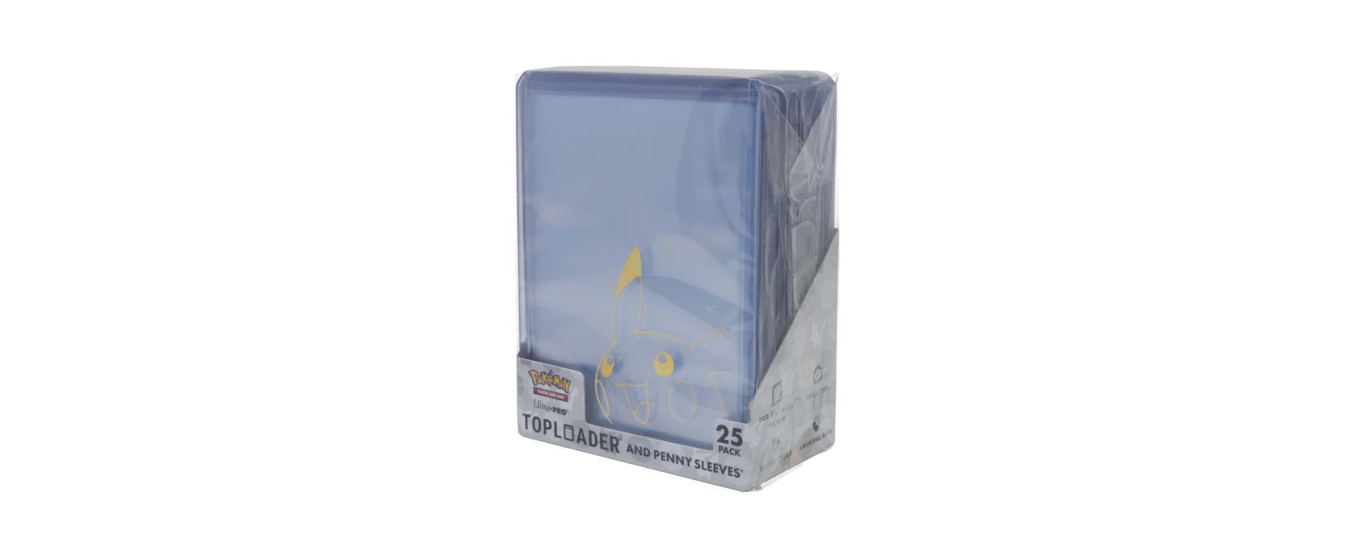 Pack de 25 toploaders Pokémon Pikachu Ultra Pro avec penny sleeves