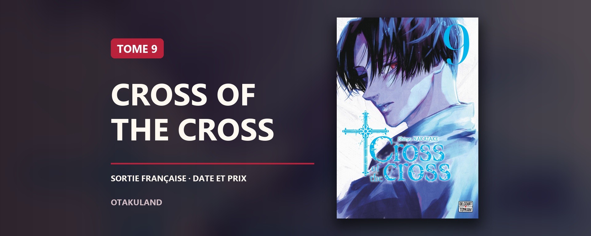 Bandeau de Cross of the Cross tome 9 ; couverture officielle française Delcourt/Tonkam