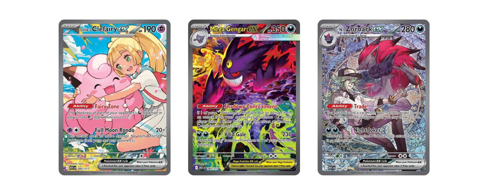 Cartes Special Illustration Rare du set Pokémon Ascended Heroes