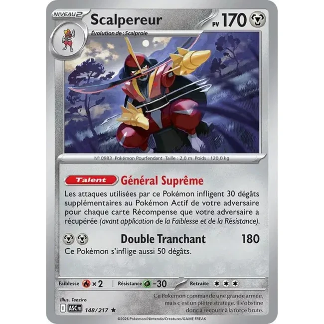 Carte Pokémon Scalpereur 148/217 - ME02.5 Héros Transcendants