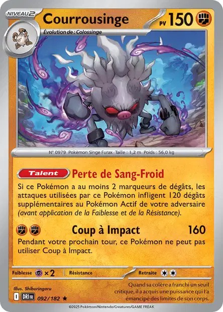 Carte Pokémon Courrousinge 92/182 - EV10 Rivalités Destinées