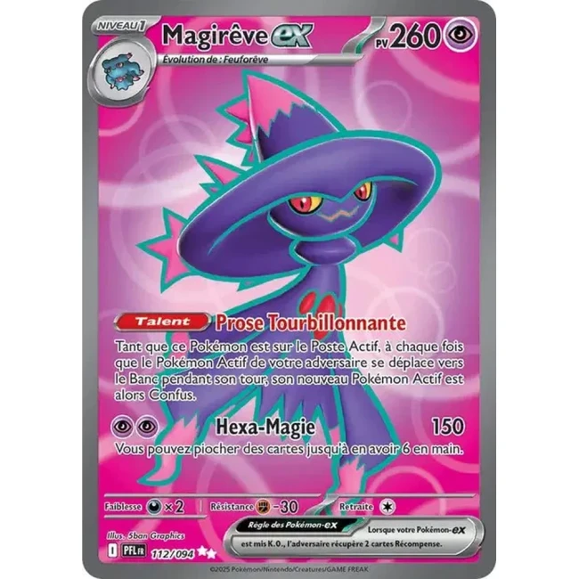 Carte Pokémon Magirêve ex 112/94 - ME02 Flammes Fantasmagoriques