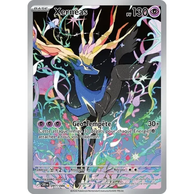 Carte Pokémon Xerneas 91/086 - ME04 Chaos Ascendant