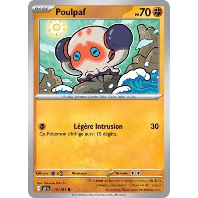 Carte Pokémon Poulpaf 112/191 - EV8 Étincelles Déferlantes