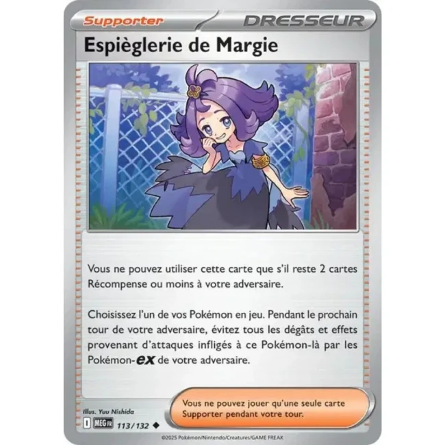 Carte Pokémon Espièglerie de Margie 113/132 - ME1 Méga évolution