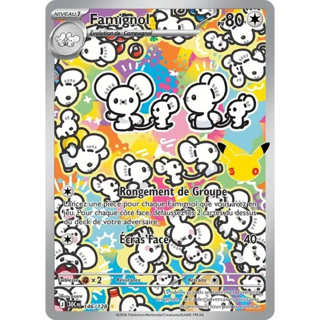 Carte Pokémon Famignol 146/128 – 30e Anniversaire FR