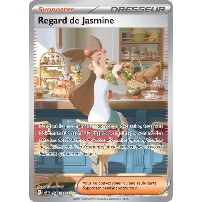 Carte Pokémon Regard de Jasmine 245/191 - EV8 Étincelles Déferlantes