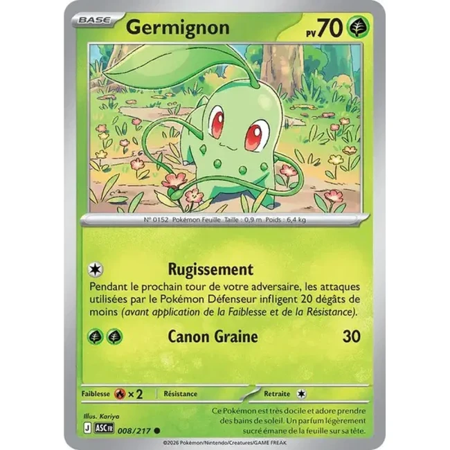 Carte Pokémon Germignon 8/217 - ME02.5 Héros Transcendants