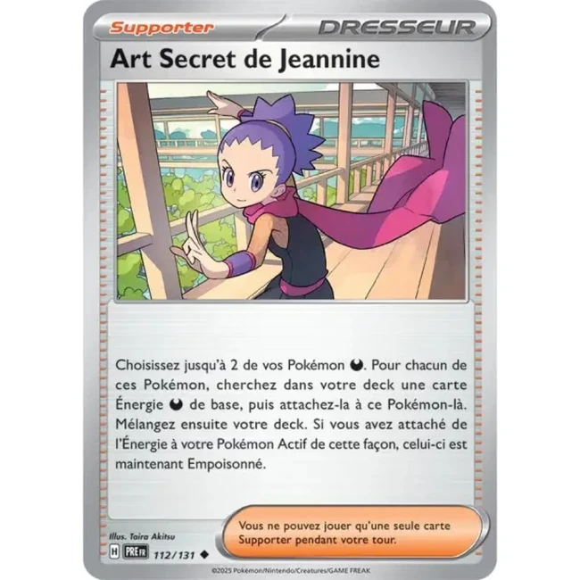 Carte Pokémon Art Secret de Jeannine 112/131 - EV8.5 Evolutions Prismatiques