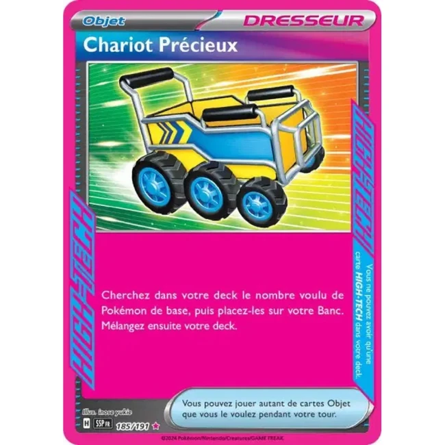 Carte Pokémon Chariot Précieux 185/191 - EV8 Étincelles Déferlantes