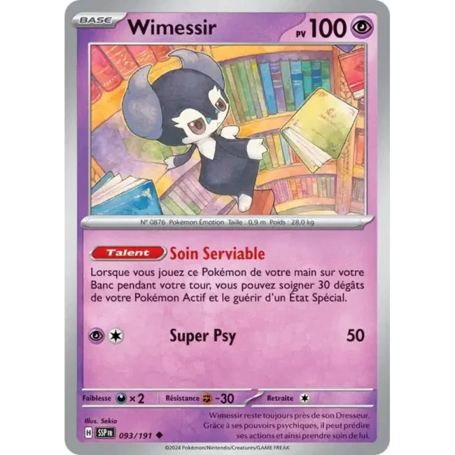 Carte Pokémon Wimessir 93/191 - EV8 Étincelles Déferlantes